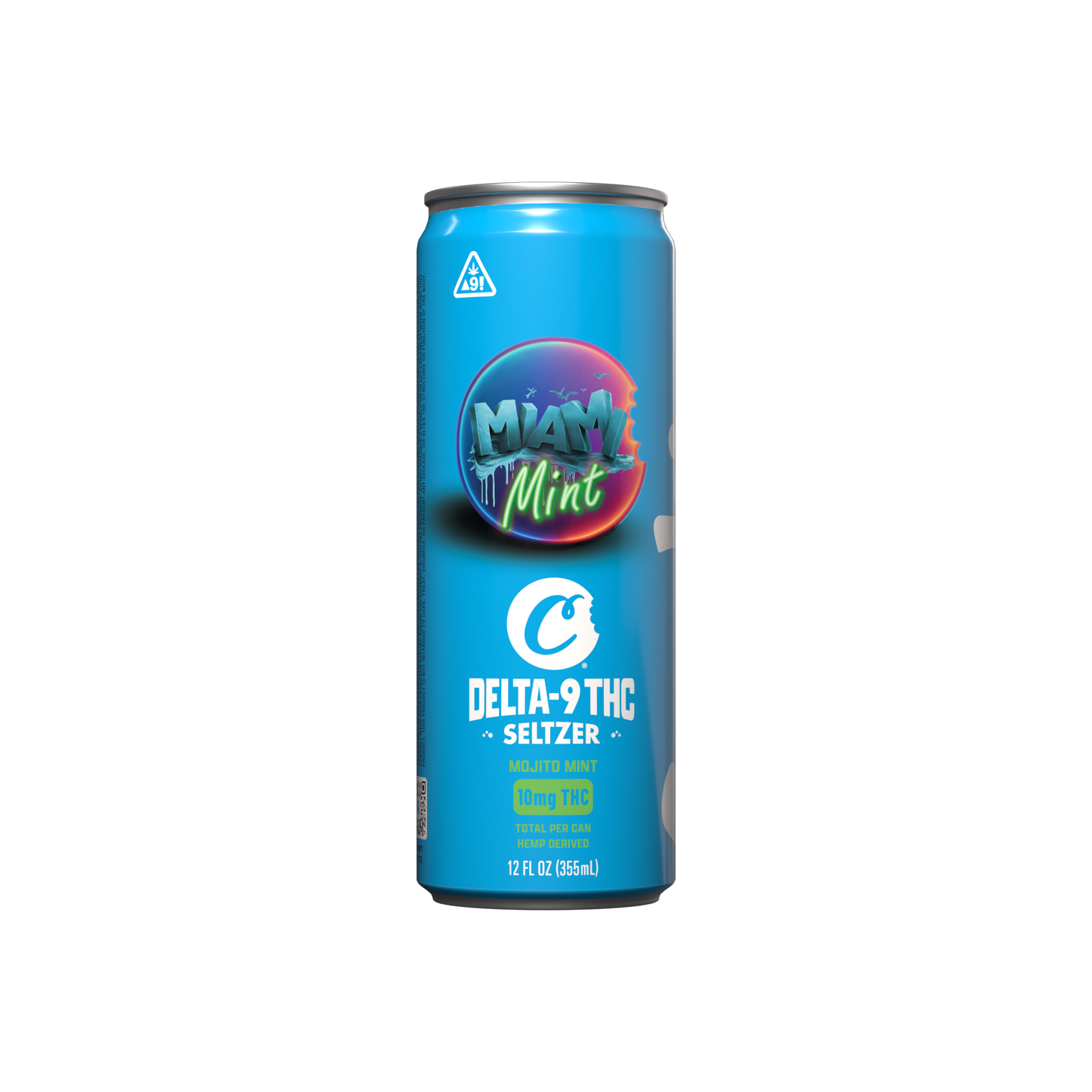 Delta 9/THC Seltzer Can 10mg - Miami Mint - 24 Pack
