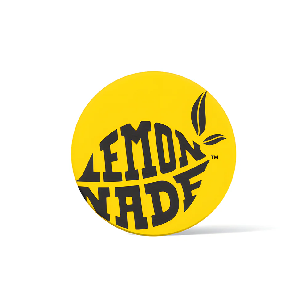 LemonNade - Yellow Drink Coaster - Black Logo