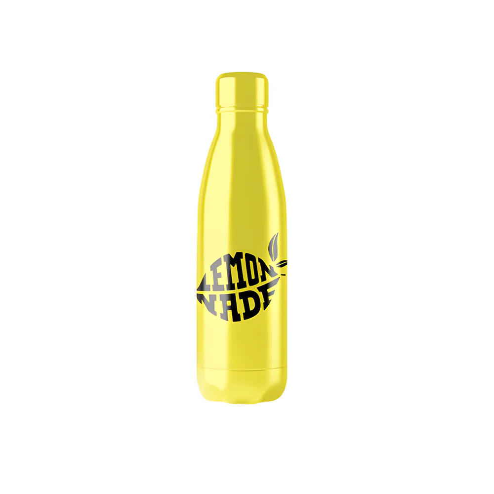 LemonNade - Yellow Stainless Steel Bottle - Black Logo
