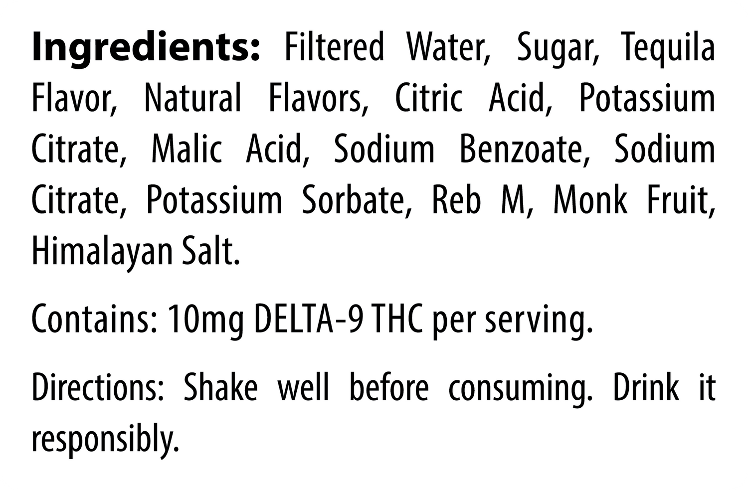 Cookies - D9/THC Infused Shot 10mg - Margarita Bar