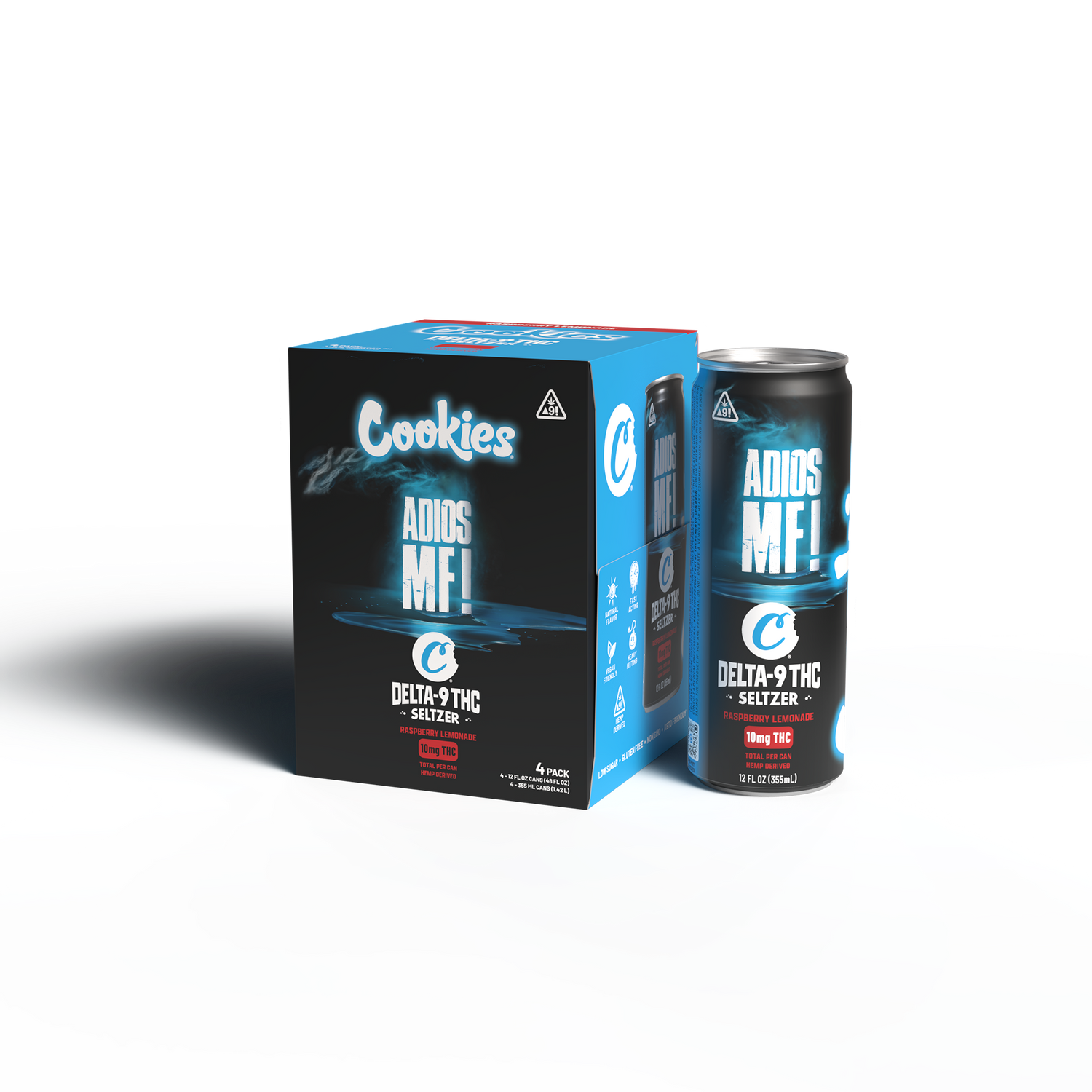 Cookies - Delta 9/THC Seltzer Can 10mg - Adios MF