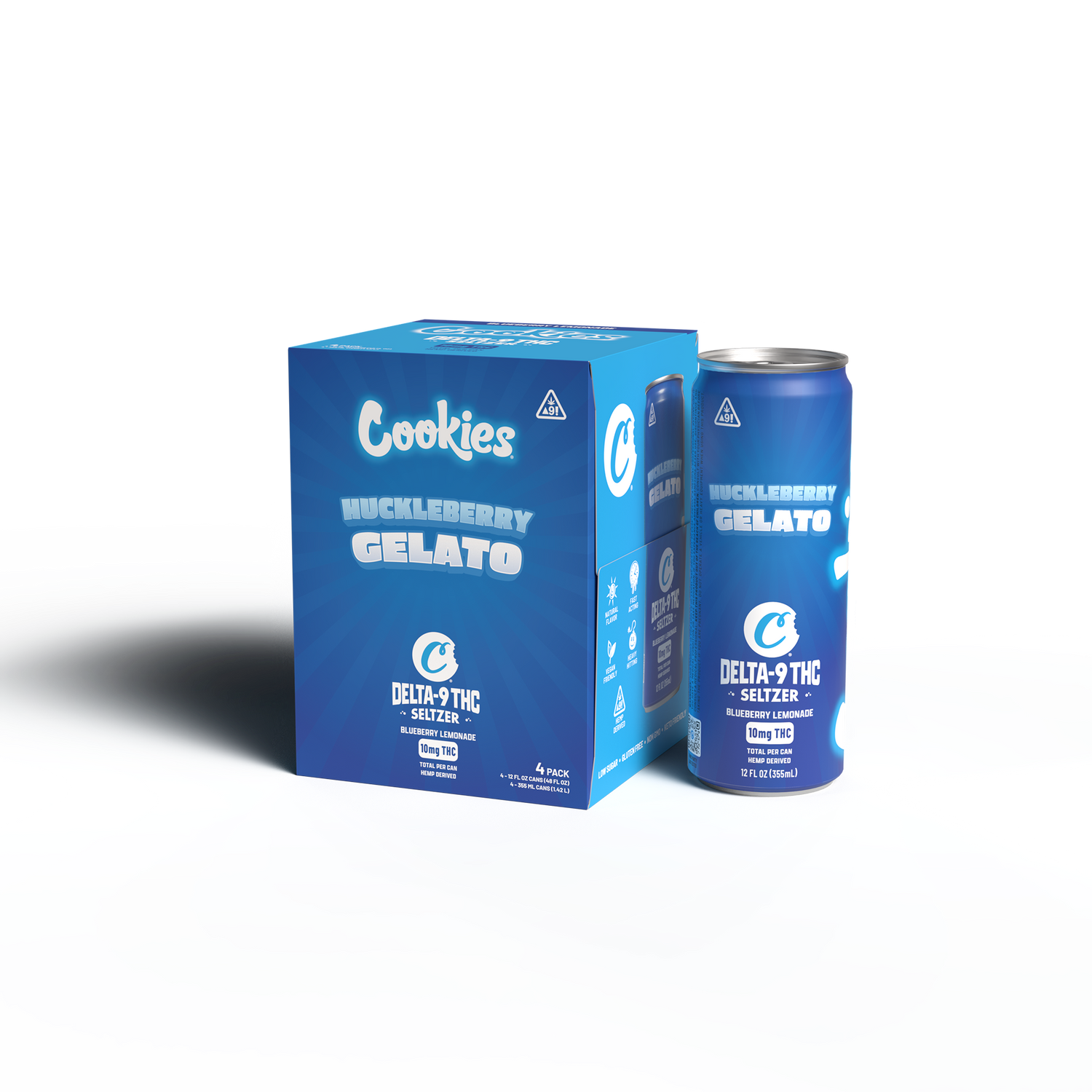 Cookies - THC Seltzer Can 10mg - Huckleberry Gelato