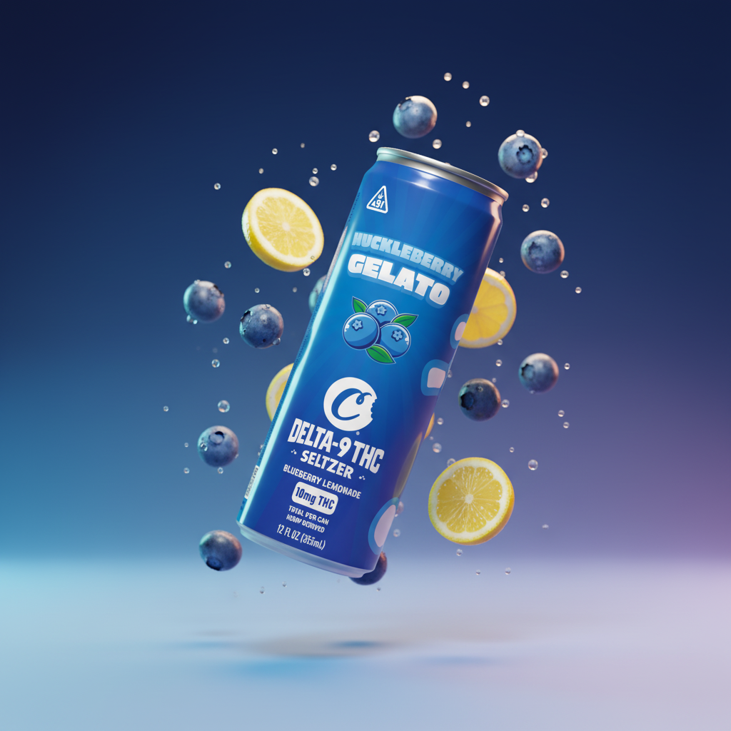Cookies - THC Seltzer Can 10mg - Huckleberry Gelato