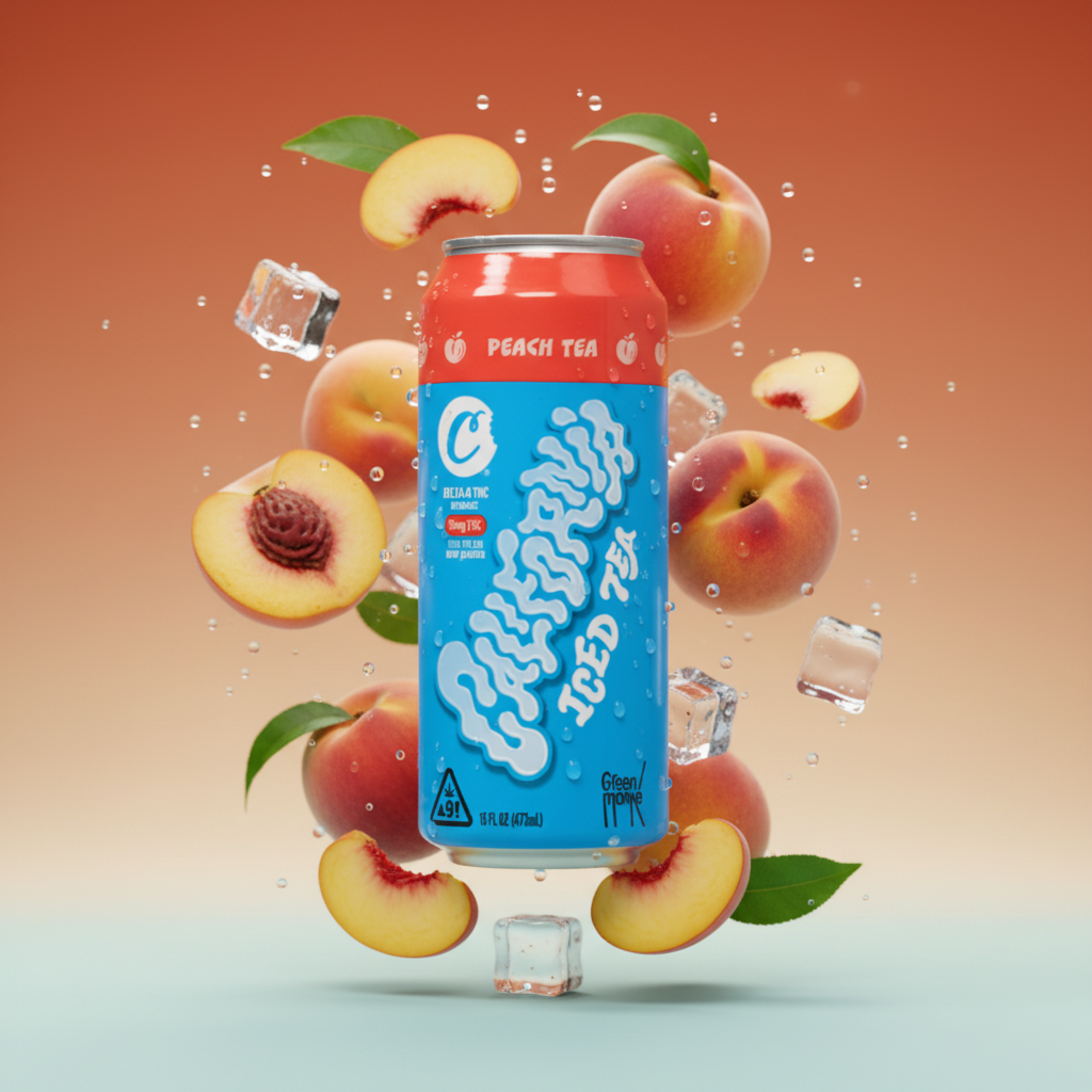 Cookies - Delta 9/THC Seltzer Can 10mg - California Peach Iced Tea