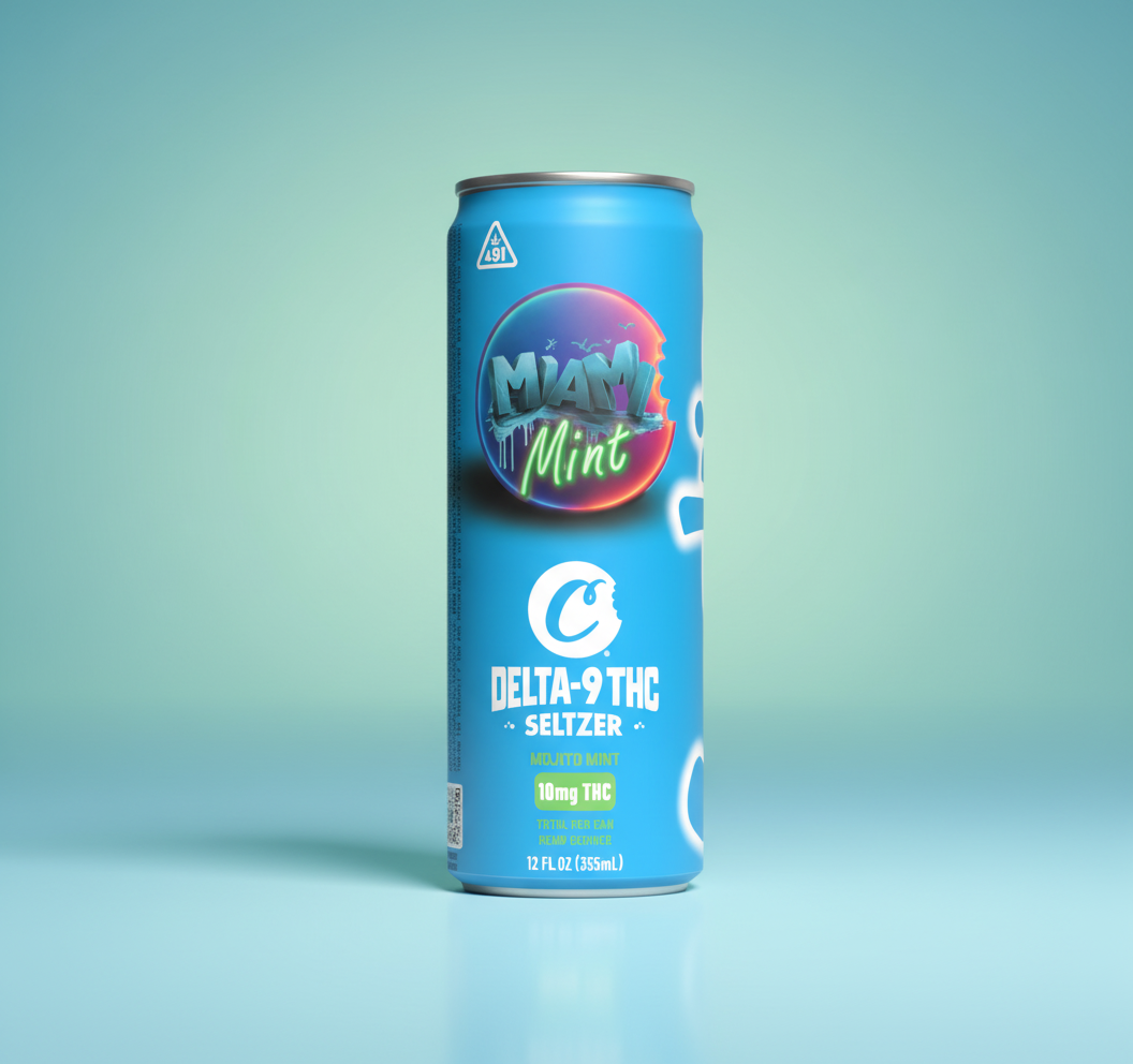 Cookies - Delta 9/THC Seltzer Can 10mg - Miami Mint
