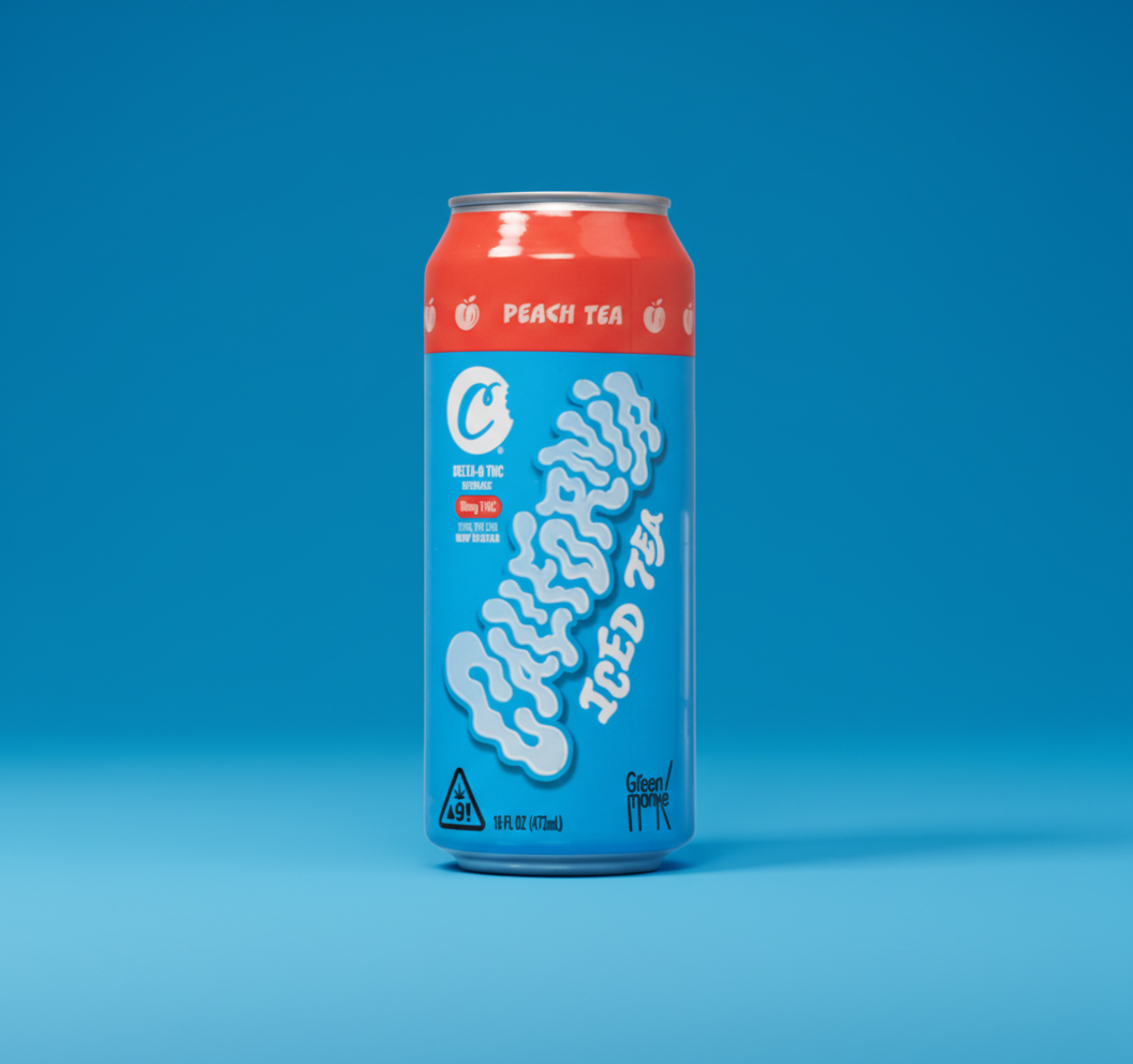 Cookies - Delta 9/THC Seltzer Can 10mg - California Peach Iced Tea