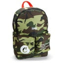 Orion Canvas Nylon Backpack w/ Rubber Logo "Smell Proof" - Green Camo