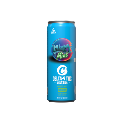 Delta 9/THC Seltzer Can 10mg - Miami Mint - 24 Pack