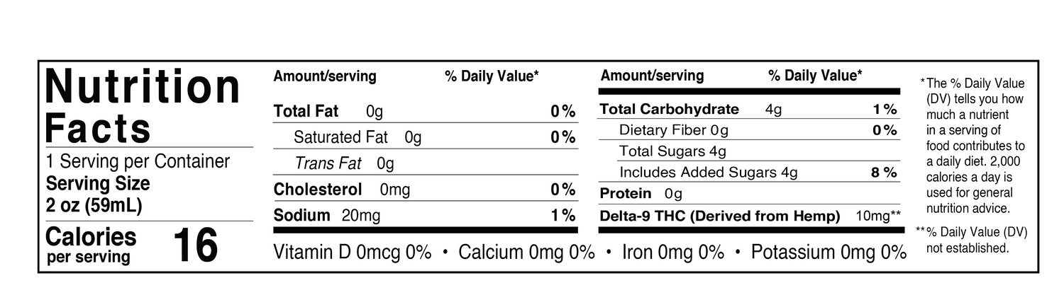 Cookies - D9/THC Infused Shot 10mg - Margarita Bar
