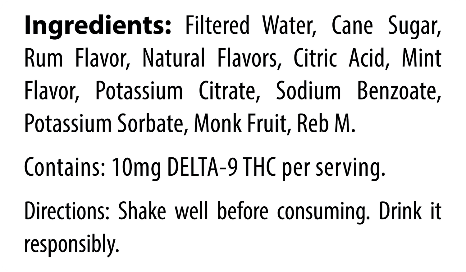 Cookies - D9/THC Infused Shot 10mg - Miami Mint