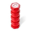 V2 Mini Stackable Child-Proof Plastic Storage Jar - Red